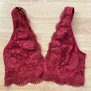 Victorias Secret Red Lace Bralette